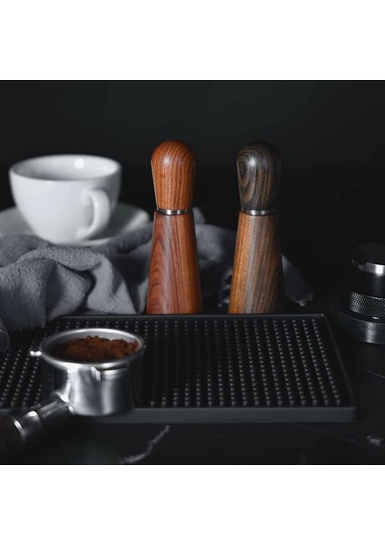 Koyu Kahverengi Tarzı Espresso Kahve Karıştırıcı, Espresso Dağıtımı Için Kahve Karıştırma Aleti, Kahve Tozu El Kurcalama, Doğal Ahşap Sap ve Stand (Yurt Dışından)