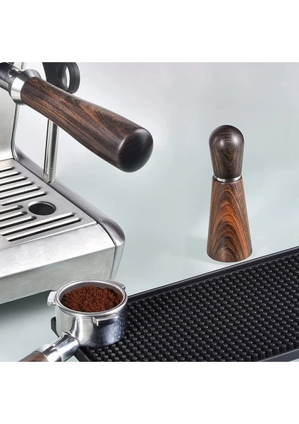 Koyu Kahverengi Tarzı Espresso Kahve Karıştırıcı, Espresso Dağıtımı Için Kahve Karıştırma Aleti, Kahve Tozu El Kurcalama, Doğal Ahşap Sap ve Stand (Yurt Dışından)