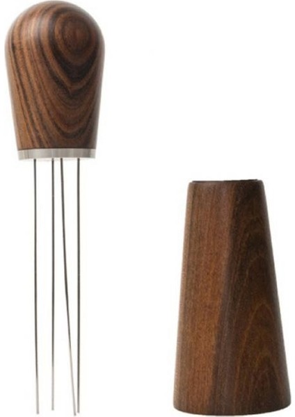 1 Takım Stili Ahşap Saplı Iğneli Kahve Sabotaj Espresso Kahve Karıştırıcı Paslanmaz Çelik Kahve Tamper Distribütör Espresso Dağıtım (Yurt Dışından)