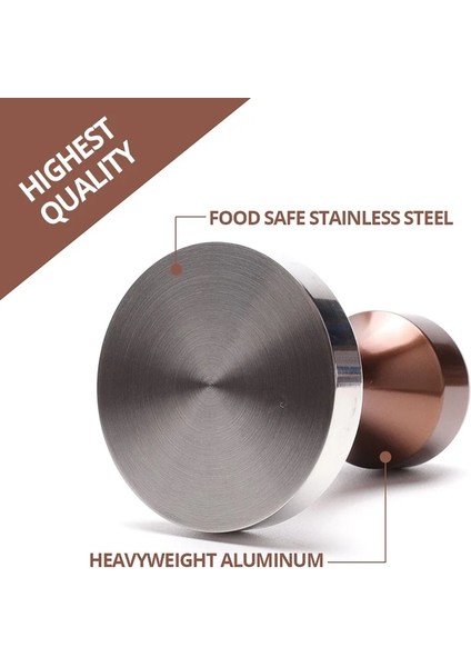 Tamping Mat Siyah Stil Espresso Tamper - Paslanmaz Çelik Tabanlı Premium Barista Kahve Sabotaj ve Silikon Kahve Sabotaj Mat (Mm) (Yurt Dışından)