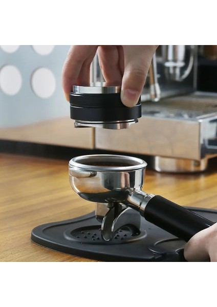 Base 53MM Style Espresso mm Adjustable Dual Head Cof Leveler & Tamper Espresso Cof Powder Hammer For Portafilter Manual (Yurt Dışından)