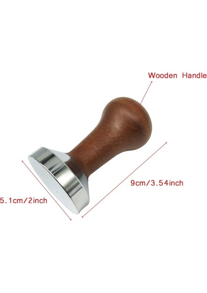 Blacktan 51MM Stili Gıda Sınıfı mm Espresso Kahve Sabotaj Kahve Çekme Fincan Basın Düz Taban Barista Aksesuarları (Yurt Dışından)