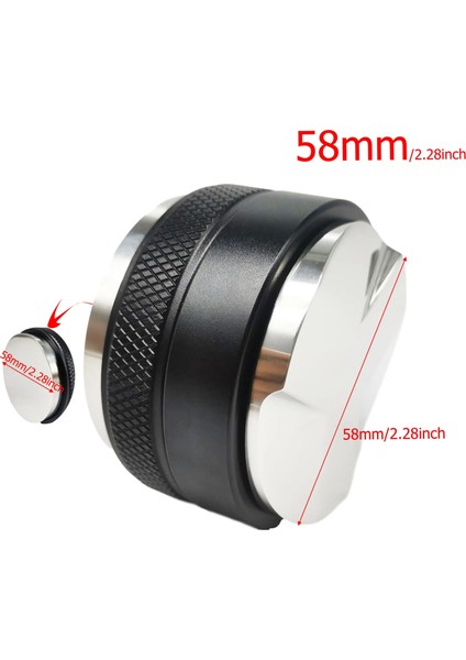 Çift Taraflı 58MM Stil Paslanmaz Çelik Çift Kafa Kahve Sabotaj 3 Açılı Eğimli ve Düz Tabanlı, Espresso Kahve Porfiltre Filtresi (Yurt Dışından)
