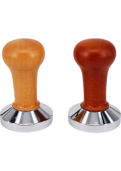 Dalgalanma Tabanı Bir Renk Stili 51MM Kahve Sabotaj Ahşap Saplı Barista Espresso Makinesi Öğütücü El Yapımı Kahve Tozu Çekiç Kalibre Edilmiş Basınç Sabotaj (Yurt Dışından) modelleri