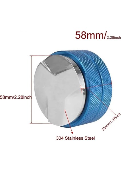 Mavi 58MM Stili Kahve Sabotaj, Espresso Kahve Sabotaj, Espresso Sabotaj Alüminyum Alaşımlı Kahve Mat Paslanmaz Çelik Kahve Çekme Çiçek Fincan (Yurt Dışından)