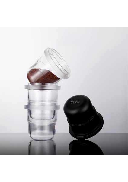 Koyu Haki Stili Kahve Dozajlama Kupası Toz Besleyici Parçası Espresso Öğütücü Makinesi Kahve Koklama Kupa Kolay Depolama Barista Araçları (Yurt Dışından) fırsatları