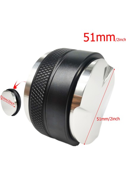 Çift Taraflı 51MM Stili Paslanmaz Çelik Çift Kafa Kahve Sabotaj 3 Açılı Eğimli ve Düz Tabanlı, Espresso Kahve Porfiltre Filtresi (Yurt Dışından)