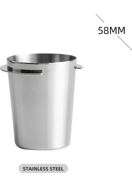 Ss 58MM Stili Destek Paslanmaz Çelik Kahve Dozajlama Kupası Espresso Makinesi Dozajlama Kupası Için Toz Besleyici Parçası (Yurt Dışından)