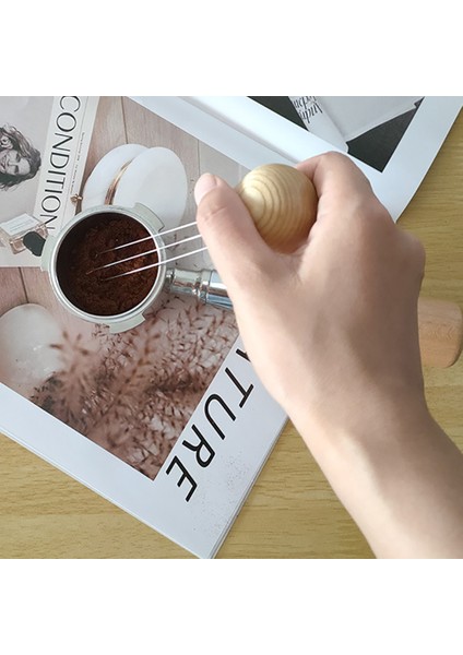 Kayın-Siyah Stil Paslanmaz Çelik Espresso Kahve Karıştırma Iğnesi Kahve Sabotaj Dağıtıcı Düzleştirici Aracı Iğne Tipi Kahve Tozu Dağıtıcı (Yurt Dışından)