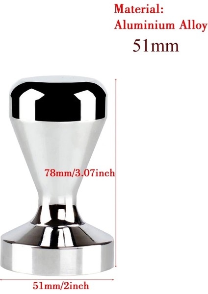 Alüminyum 51MM2 Inç Stili Iyounice Kahve Sabotaj Espresso Sabotaj mm Alüminyum Alaşımlı Kahve Mat Paslanmaz Çelik Kahve Çekme Çiçek Fincan (Yurt Dışından)