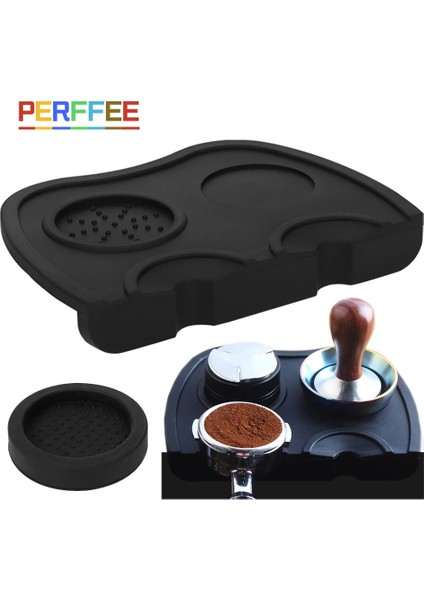 Siyah Beden M Tarzı Espresso Kahve Sabotaj Mat Yivli Kahve Kurcalama Köşe Mat Pad Kaymaz Gıda Güvenli Silikon Kauçuk Cof Ware Tamping Mat (Yurt Dışından) indirimleri