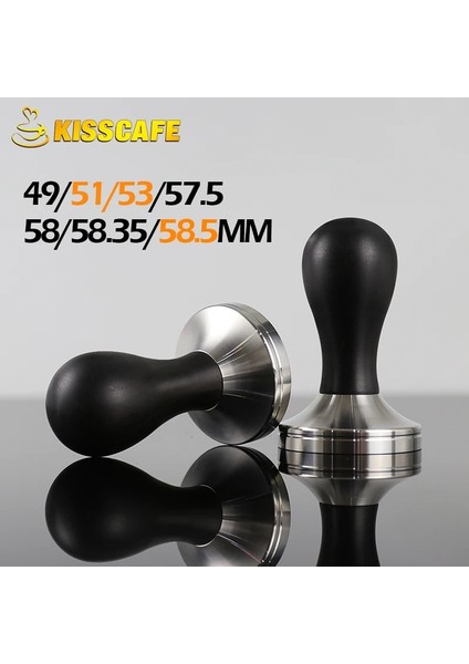 Düz Taban Dış Müdahale Stili 41 mm Afrika Siyah Ahşap Sabotaj Kahve Tozu Çekiç Wittainless Çelik Taban Kahve Aksesuarları (Yurt Dışından)