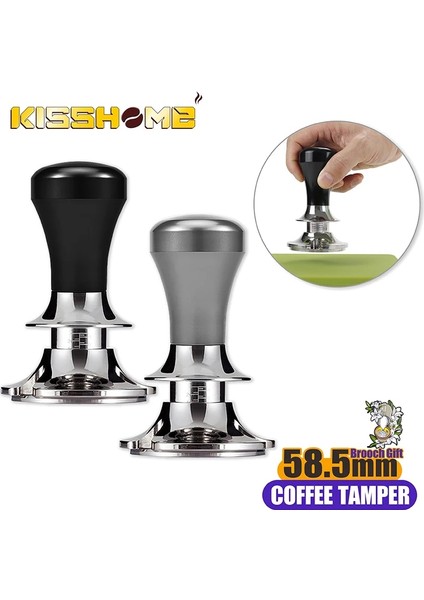 Beyaz Stil Ayarlanabilir Derinlik Kalibre Edilmiş Kahve Sabotaj Paslanmaz Çelik Espresso Anti Basınç Sapması Distribütör Portafilter Araçları (Yurt Dışından) indirimleri