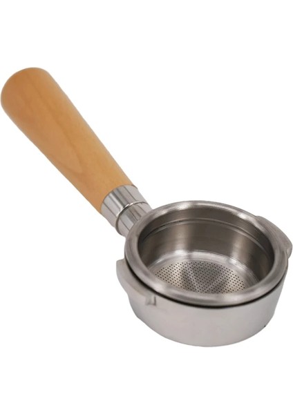 Mıknatıs Tarzı Altın 54MM Breville Delonghi Krups Kahve Dipsiz Portafiltre Dozaj Halkası Espresso Kahve Hunisi Ahşap Saplı Filtre Tutucu mm (Yurt Dışından)