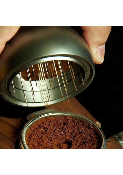 Huni Yüzük 2 Tarzı 58 mm Iğneli Kahve Paslanmaz Çelik Tamper Kahve Sabotaj Dağıtıcı Düzleştirici Alet Iğne Tipi Kahve Tozu Dağıtıcı (Yurt Dışından) modelleri