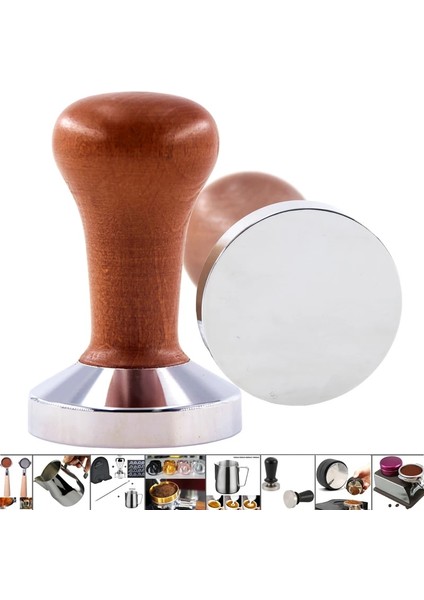 51 53 mm Stand Stili Gıda Sınıfı mm Kahve Sabotaj Ahşap Saplı Barista Espresso Makinesi Öğütücü El Yapımı Yüksek Sıcak Satış (Yurt Dışından)