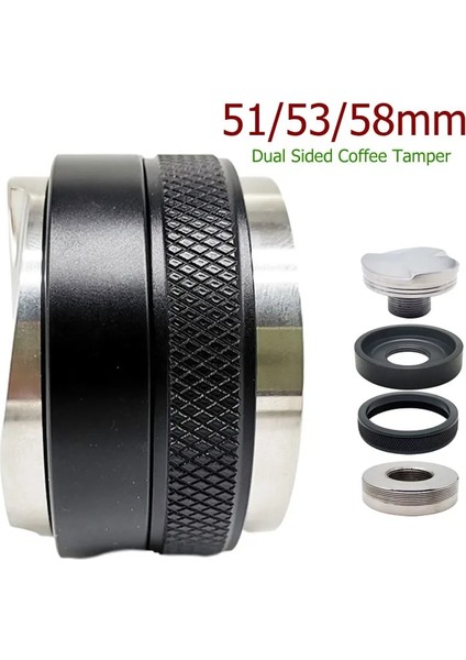Çift Taraflı 51 mm Bmat Stili mm Kahve Dağıtıcı ve Kurcalama, Çift Kafa Kahve Düzleştirici Uyar, Ayarlanabilir Derinlik - Profesyonel Espresso El Kurcalamaları (Yurt Dışından) indirimleri