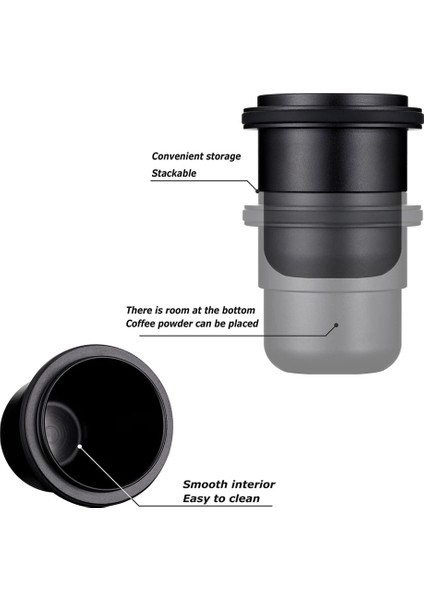 Şeffaf Stil 58,4 mm Dozaj Halkası Bira Kaseleri Kahve Koklama Kupa Toz Besleyici Tankı Alüminyum Alaşımlı Kahve Sabotaj Espresso Cafe Aksesuarı (Yurt Dışından) modelleri