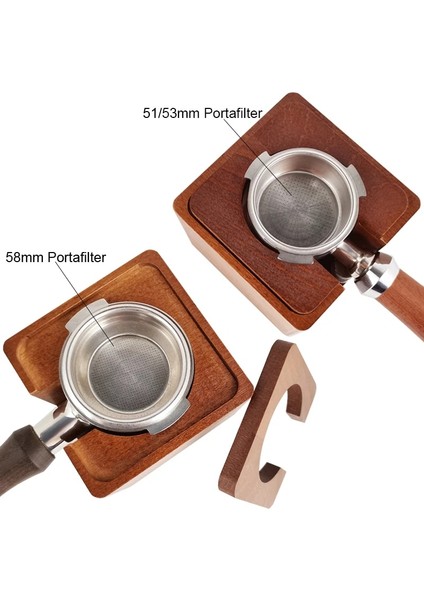 Ahşap Tutucu Stili Kahve Tutucu Taban Standı mm Kahve Portafilter Filtre Barista Aksesuarları Kahve Filtreleri Distribütör Dış Müdahale Mat (Yurt Dışından)