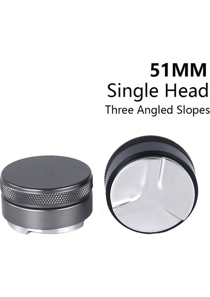 51MM-TEK Kafa Stili mm Kahve Dağıtıcı Dış Müdahale Ayarlanabilir Çift Kafa Dış Müdahale Espresso Kahve Tozu Kahve Için Çekiç Dış Müdahale (Yurt Dışından)