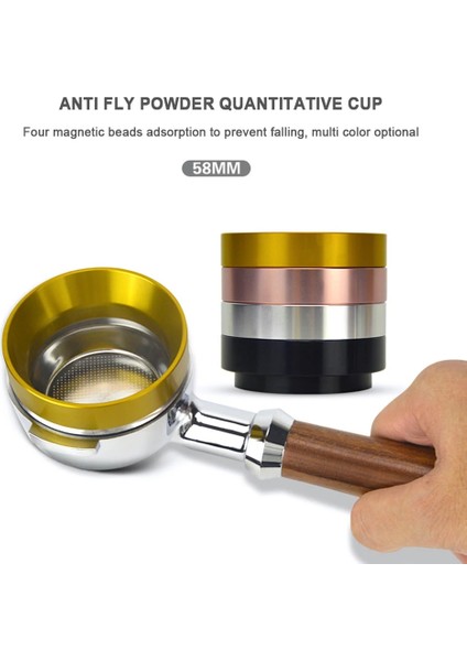 Altın 58 mm Stili mm Manyetik Portafiltreler Kahve Halkası Alüminyum Espresso Dozaj Halkası Espresso Kahve Değirmeni Dozaj Halkası Huni Kahve Gereçleri (Yurt Dışından)