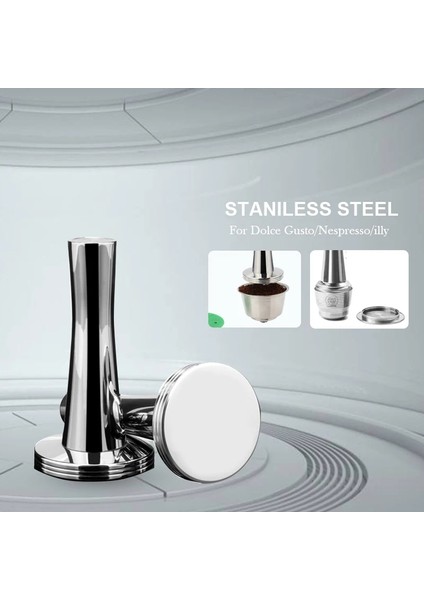 Erik Tarzı Katı Paslanmaz Çelik Ağır Düz Kaplama Taban Kahve Sabotaj Espresso Dıy Basın Kahve Dolce Gustonespressoilly Için (Yurt Dışından) indirimleri