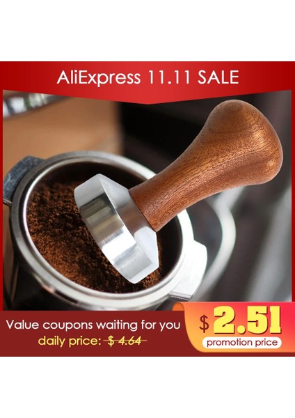 58 mm Tarzı mm Kahve Sabotaj Tozu Distribütörü Profesyonel Ahşap Saplı Aksesuarlar El Tamperleri Barista Için Kahve Distribütörü (Yurt Dışından) fırsatları