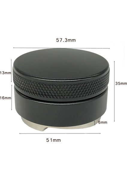 Siyah 3AÇILI Dış Müdahale Stili 53 mm Espresso Paslanmaz Çelik mm Kahve Dağıtıcı Düzleştirici Alet Üç Açılı Eğimli Macaron Kahve Sabotaj (Yurt Dışından)