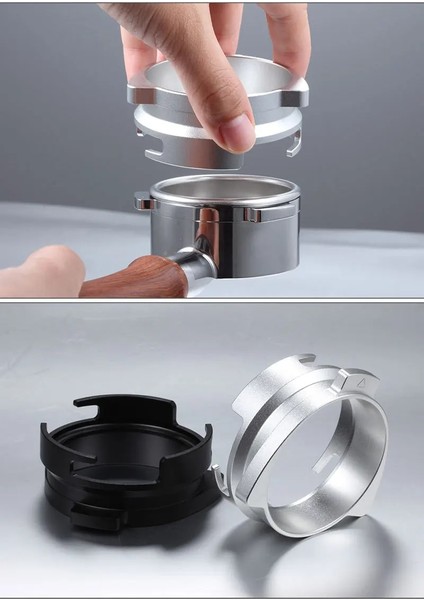 54MM-GÜMÜŞ Tarzı 54MM Kahve Tozu Alma Dozaj Halkası Dönebilen Alüminyum Alaşımlı Döngü Breville 8 Serisi Kahve Makineleri Için Huniler Aksesuarları (Yurt Dışından) indirimleri
