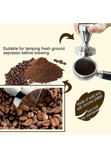Alüminyum Alaşımlı 51MM Tarzı Alüminyum Alaşımlı Amper El Yapımı Kahve Sıkıştırılmış Toz Çekiç Espresso Makinesi Cafe Barista Araçları Makine Aksesuarları (Yurt Dışından)