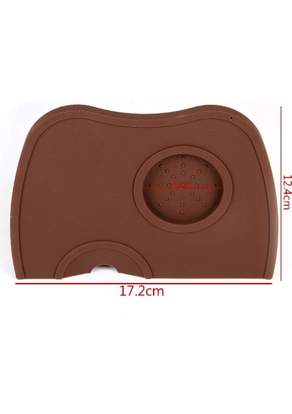 Tek Kahverengi Mat Stili Kahve Sabotaj Düz Tamper Tabanı Barista Espresso Presi, Silikon Mat Dozaj Halkası Toz Bardağı (Yurt Dışından)