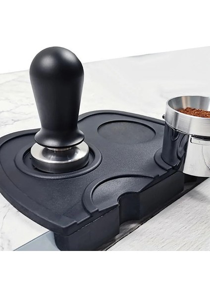 Siyah Stil 51 mm mm Kalibre Edilmiş Basınç Kahve Tamper Espresso Elastik Kompaktör Paslanmaz Çelik Kahve Tozu Çekiç Alüminyum Saplı (Yurt Dışından) indirimleri