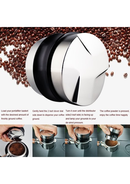 Siyah Yüzük 58MM Tarzı Kahve Sabotaj Cafe Sabotaj Standı Basın Espresso Kahve Makinesi Çift Kahve Mat Iğne Barista Aksesuarları (Yurt Dışından)