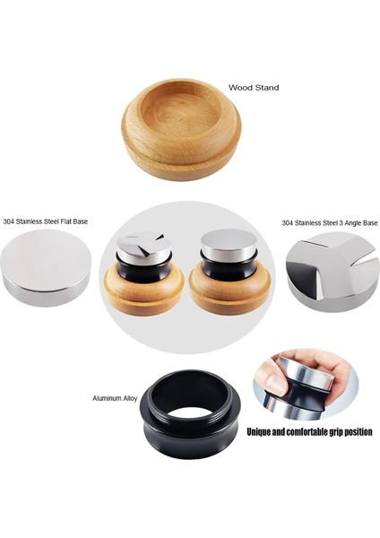 Siyah Yüzük 58MM Tarzı Kahve Sabotaj Cafe Sabotaj Standı Basın Espresso Kahve Makinesi Çift Kahve Mat Iğne Barista Aksesuarları (Yurt Dışından)