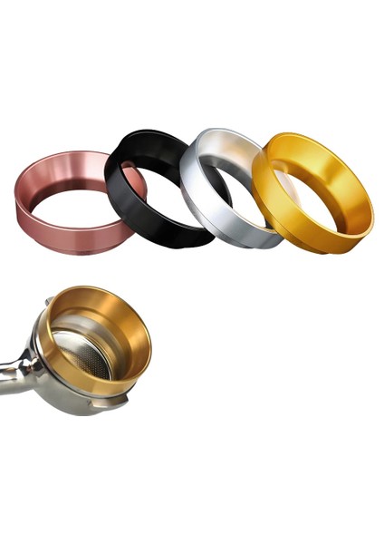 Gül Altın Tarzı 54MM mm Portafiltre Dozaj Hunisi Espresso Kahve Dozaj Halkası Alüminyum Breville Delonghi Krups Kahve Kurcalama Aracı (Yurt Dışından) fırsatları