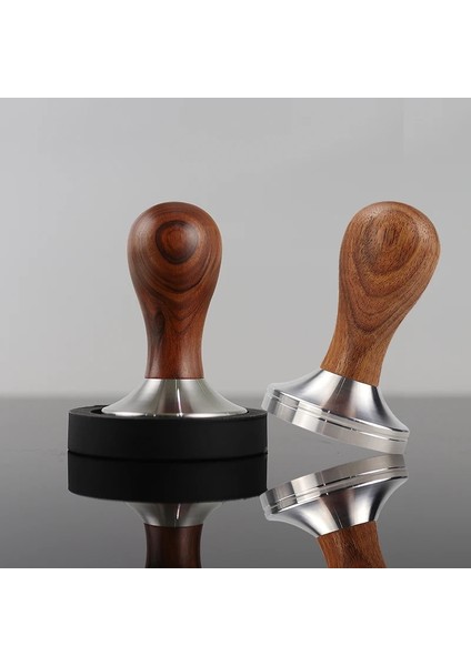 Sadece Temel Stil 57MM Ahşap Saplı Kahve Sabotaj Espresso Tozu Çekiç Paslanmaz Çelik Kahve Araçları Portafilter Için Barista (Yurt Dışından) modelleri