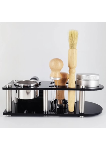 51 mm Şap Dış Müdahale Stili Kahve Filtresi Dış Müdahale Tutacağı Espresso Dağıtıcı Mat Taban Rafı Barista Araçları Aksesuarları Çok Fonksiyonlu Amper Standı (Yurt Dışından)