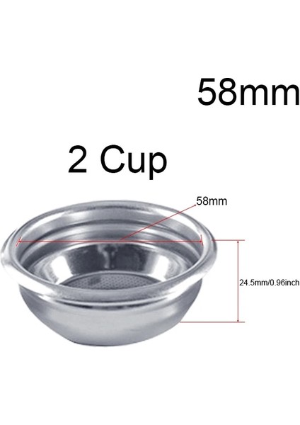 58MM 2 Bardak Sepeti Stili Düz Tamperler Baz Basın Barista Espresso Kahve Tamper, Silikon Mat Dozaj Halkası ile Toz Bardak (Yurt Dışından)