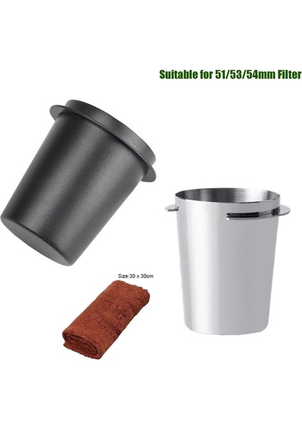 Şerit Kupa Havlu Stili Kahve Dozajlama Kupası Paslanmaz Çelik Kahve Tozu Besleyici Öğütücü Yardımcısı mm Espresso Makinesi Için (Yurt Dışından) indirimleri
