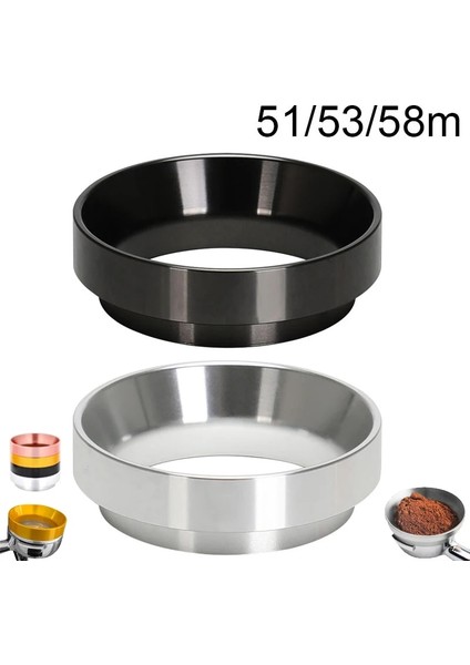 60ML Süt Bardağı Stili Bira Kase Kahve Tozu Sepeti Kaşık Aracı Için Alüminyum Dozaj Halka Filtresi Tampers Portafilter Cof Ware (Yurt Dışından) indirimleri