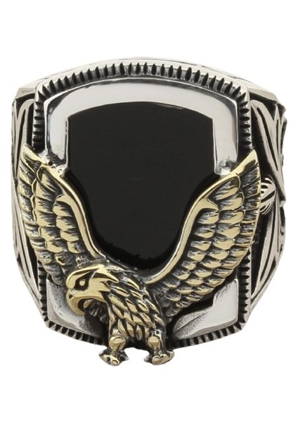 Erkek Yüzük Gümüş 925 Ayar Turkuaz Taşlı fiyatları