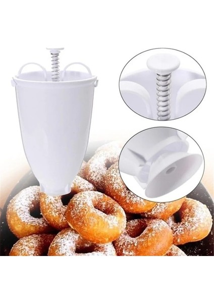 Beyaz Stil Çörek Kalıbı Kolay Hızlı Taşınabilir Çörek Makinesi Manuel Waffle Dağıtıcı Çörek Makinesi Arapça Waffle Plastik Hafif Derin Kızartma (Yurt Dışından) indirimleri