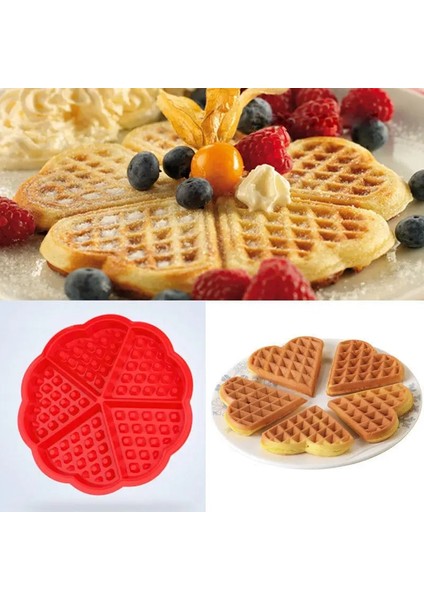 Yapışmaz Gıda Sınıfı Silikon Waffle Kalıp Mutfak Bakeware Kek Kalıp Makineleri Kavurma Kek Dekorasyon Araçları Için (Yurt Dışından)