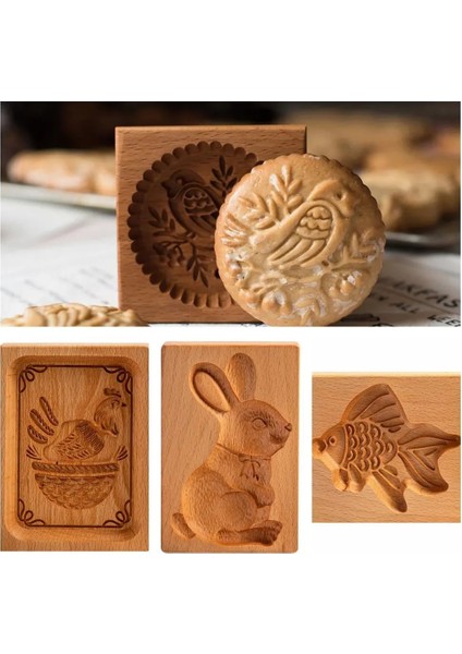 B2 Stili Yazın Ahşap Kurabiye Kalıbı Kesici Dıy Zencefilli Kurabiye Kalıpları Basın 3D Kek Kabartma Pişirme Kalıbı Gül Çiçek Kesici Fırın Aletleri (Yurt Dışından) fiyatları