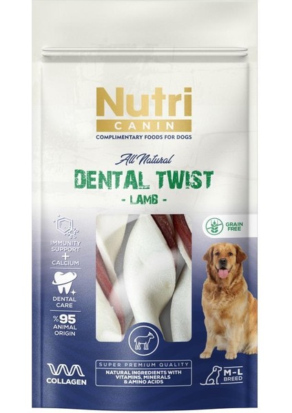 Dental Twist Kuzu Etli Diş Sağlığı Köpek Ödülü 120 gr