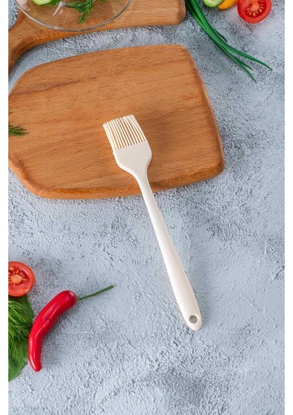 Bej Silikon Yumurta Fırçası 21CM