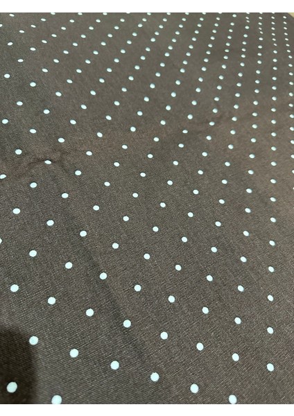 180X80 cm Kahverengi Puantiyeli Duck Keten Kumaş Su Itici