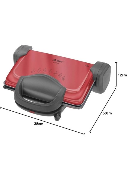 AR287 Tostani 1800 Watt Tost Makinası - Kırmızı