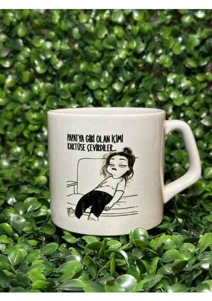 Papatya Kaktüse Dönmüş Motto Kupa