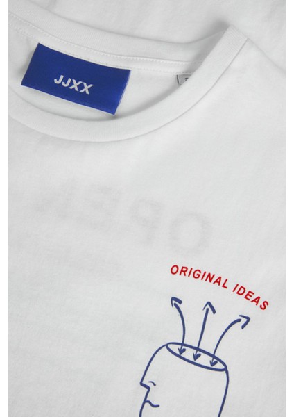 Jjxx Jxenya Kadın Beyaz T-Shirt 12252259-BRIGHTWHITEOM